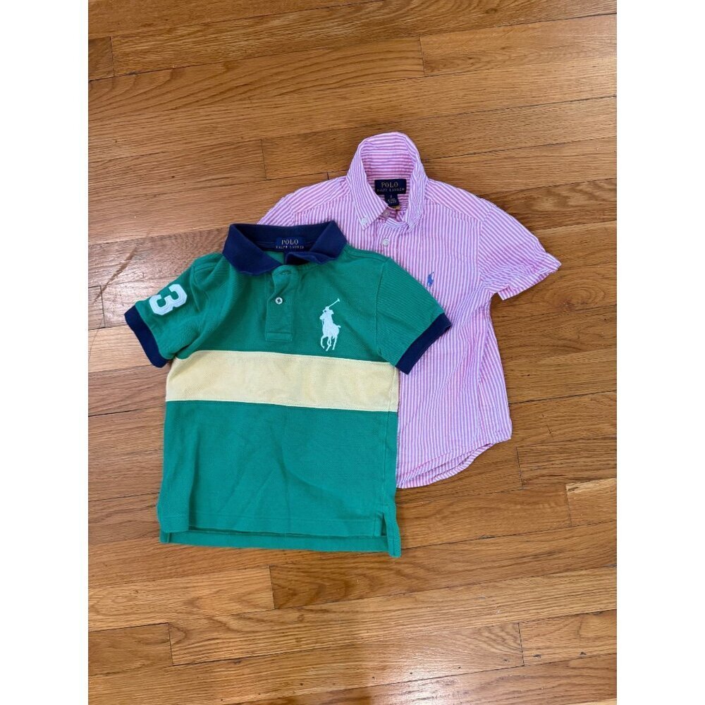 Polo Ralph Lauren Kids 3T Shirt Bundle Colorblock Big Pony and Seersucker